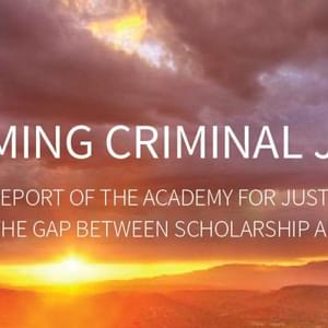 NEW RESOURCE: Academy for Justice Report on Reforming Criminal Justice Tackles the Death Penalty