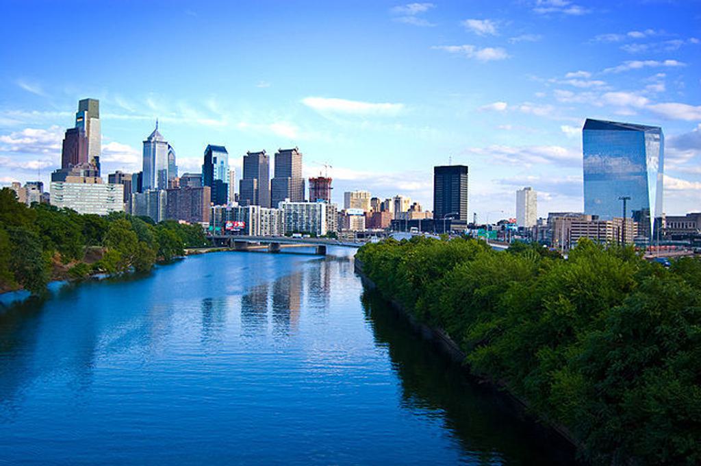 Philadelphia skyline. Public domain photo.
